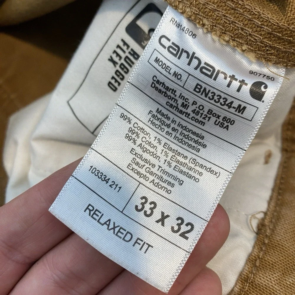 Carhartt Double Knee Pants Mens 33 Fits 32x32 Relaxed Faded Grunge Distressed - Picture 5 of 12